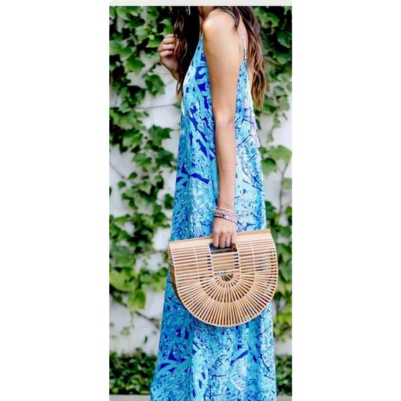 Lilly Pulitzer Allair Maxi beach dress or cover-up Tortuga Time Small Fringe - Picture 4 of 4